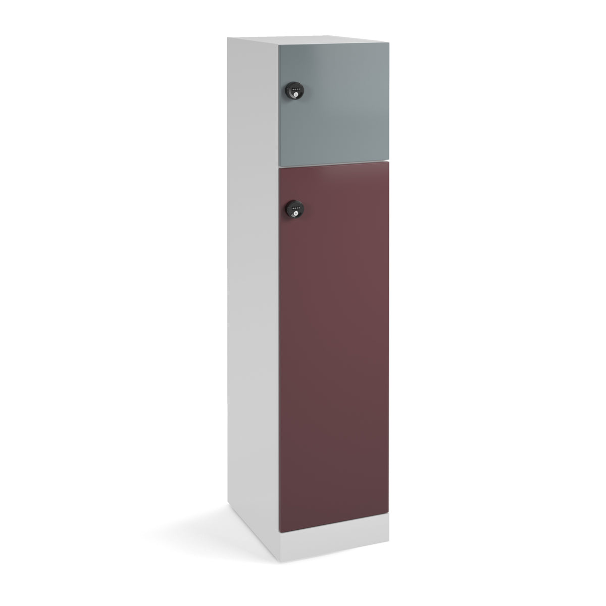 Flux 1700mm high lockers with two doors (larger lower door) - mechanical lock - view 1
