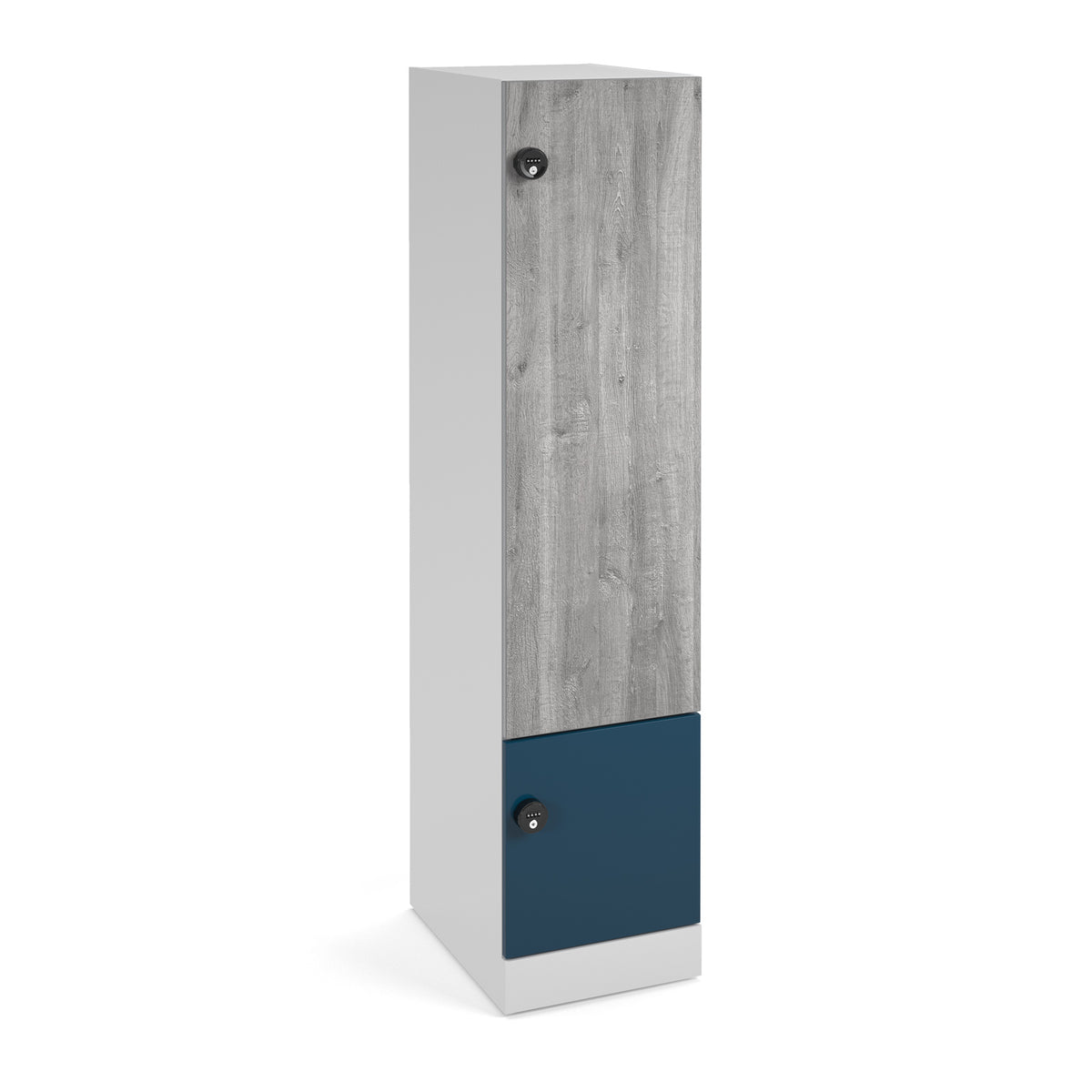 Flux 1700mm high lockers with two doors (larger upper door) - mechanical lock - view 1