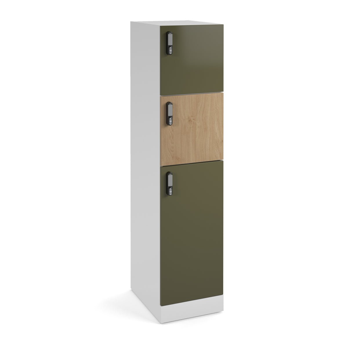 Flux 1700mm high lockers with three doors (larger lower door) - RFID lock - view 1