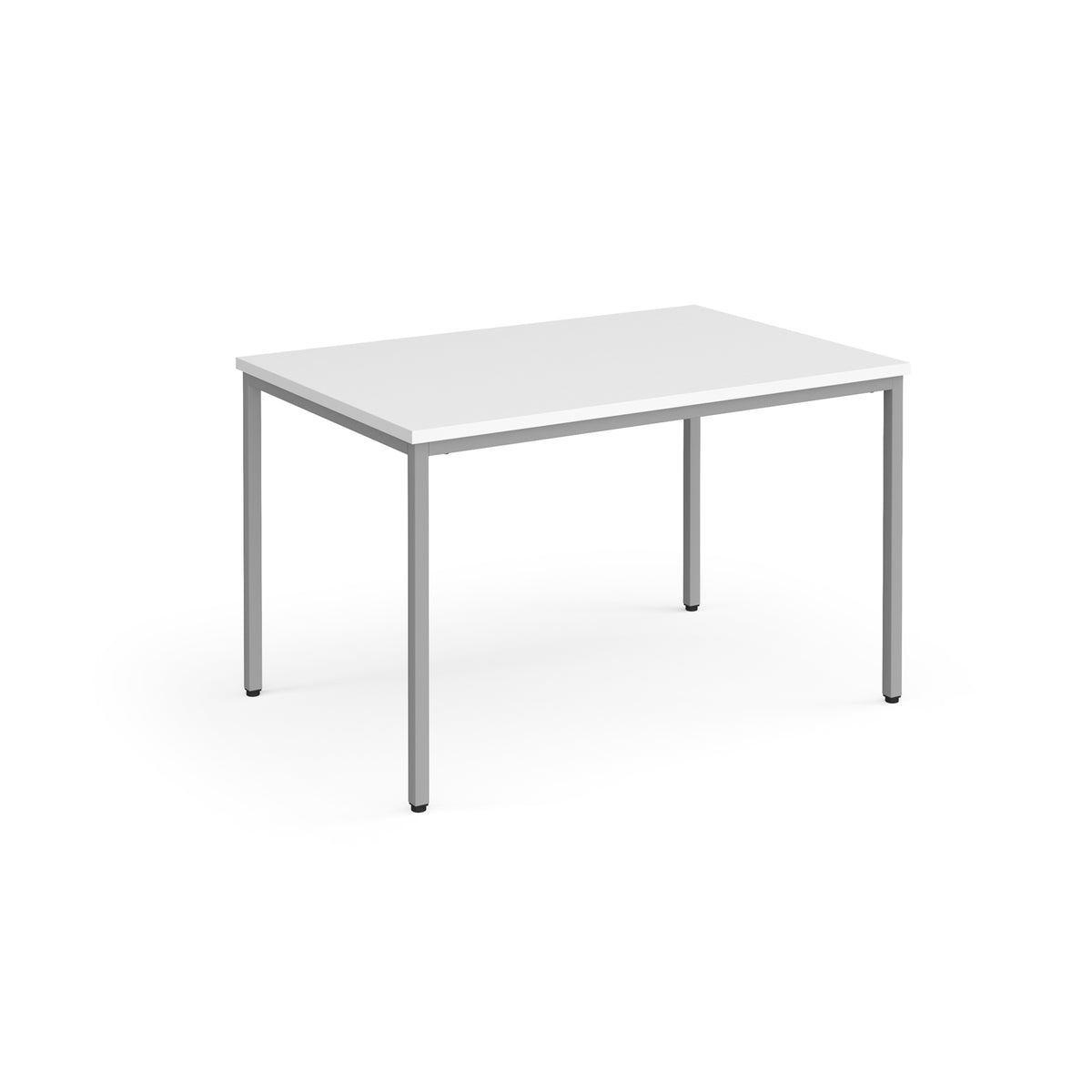 Flexi 25 rectangular table with silver frame 1200mm x 800mm - white - view 1