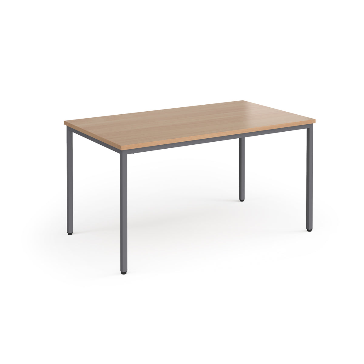Flexi 25 rectangular table with graphite frame 1400mm x 800mm - Beech - view 1