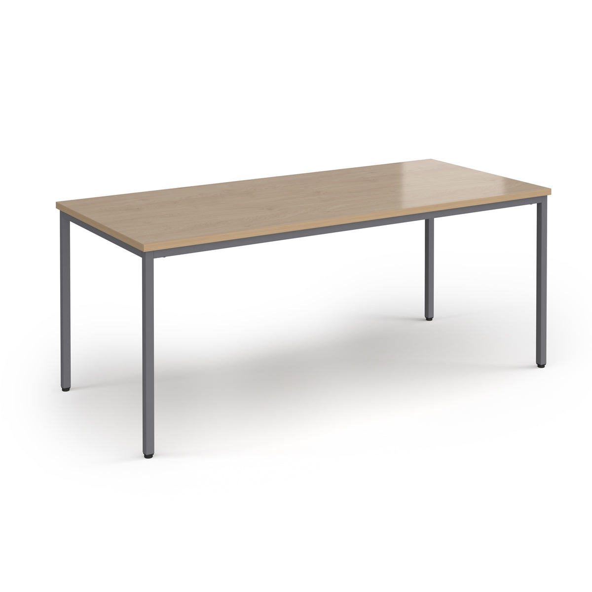 Flexi 25 rectangular table with graphite frame 1800mm x 800mm - Kendal Oak - view 1