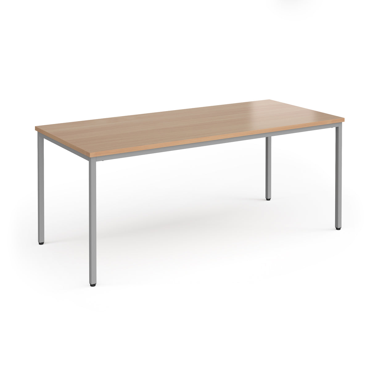 Flexi 25 rectangular table with silver frame 1800mm x 800mm - Beech - view 1