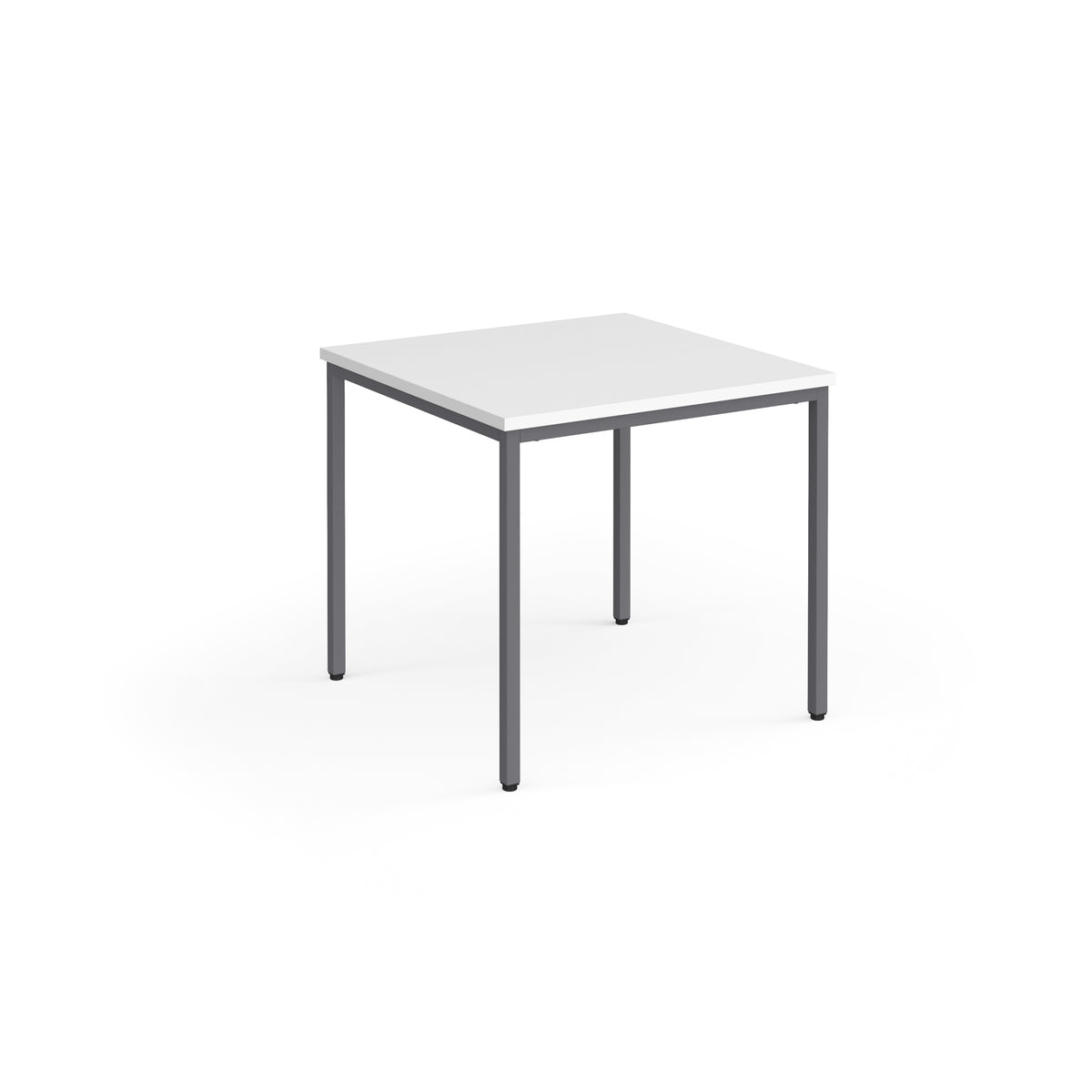 Flexi 25 square table with graphite frame 800mm x 800mm - white - view 1