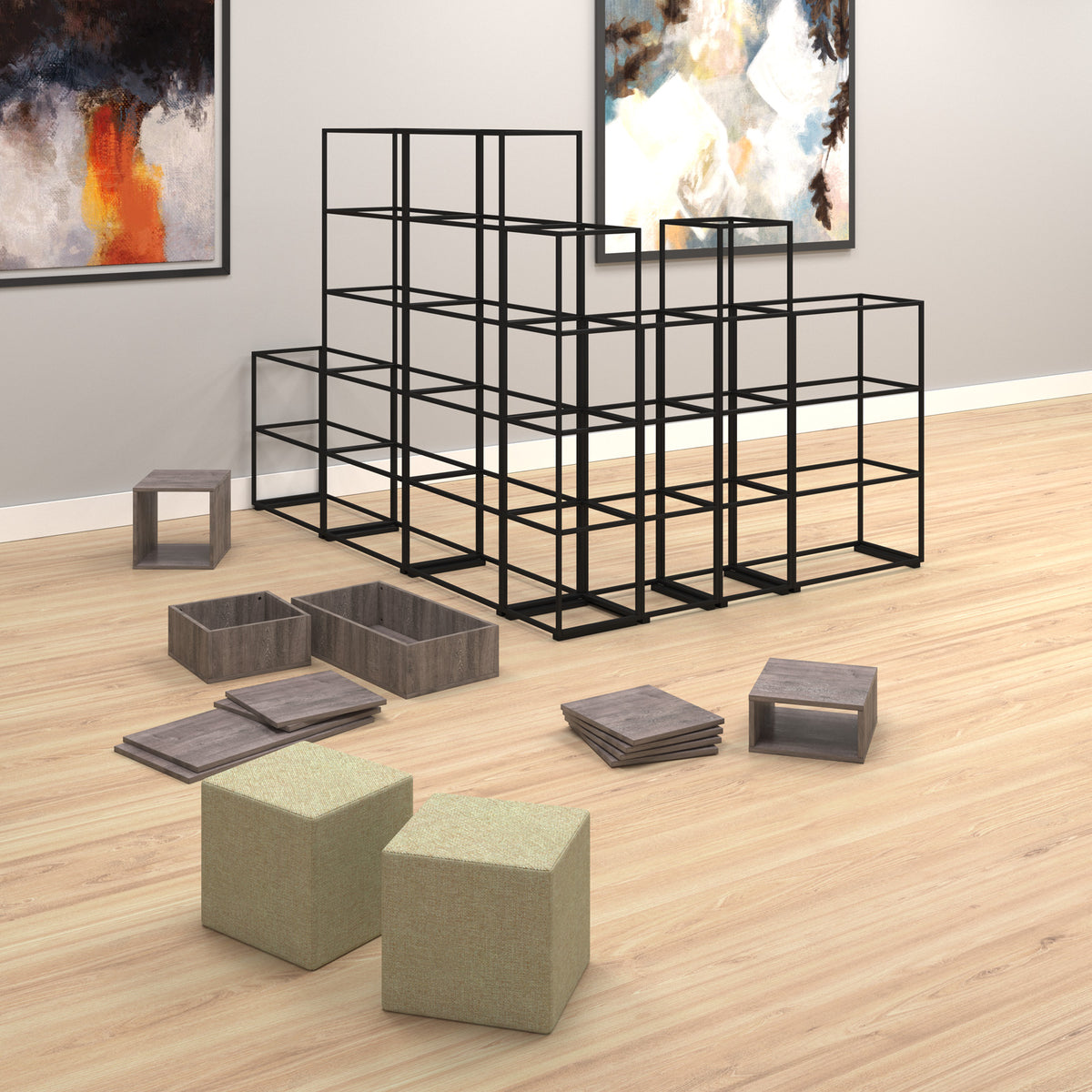 Flux modular storage double unit - 2 high - view 4