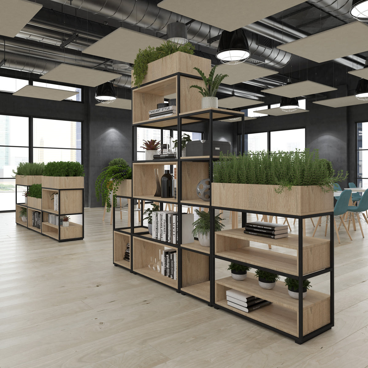 Flux modular storage single wooden cubby unit - Kendal oak - view 4