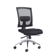 Gemini mesh task chair with no arms - black - view 1