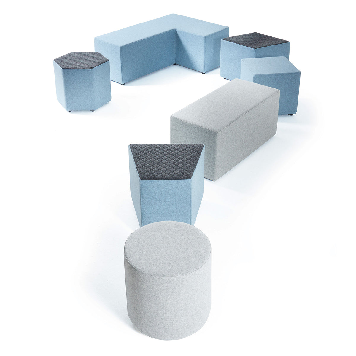 Groove modular breakout seating - square shape - view 2