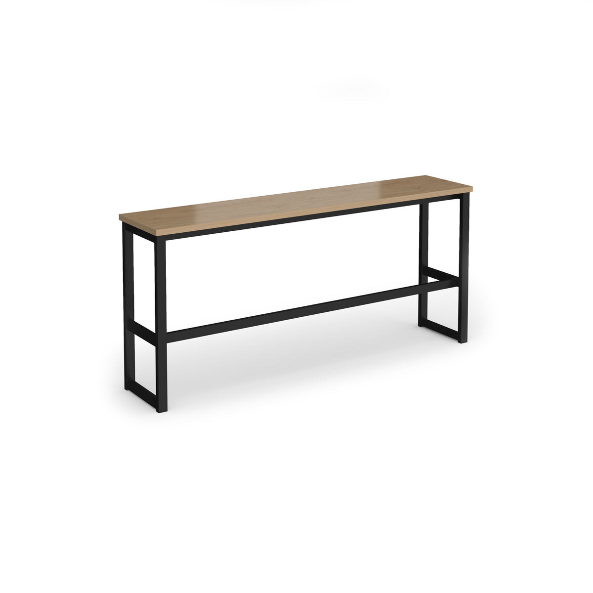 Otto Poseur benching solution high bench 1650mm wide - black frame, Kendal Oak Top - view 1