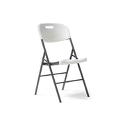 Hebe  steel folding chair with blow moulded seat and back - 4 Units per box - White - view 1