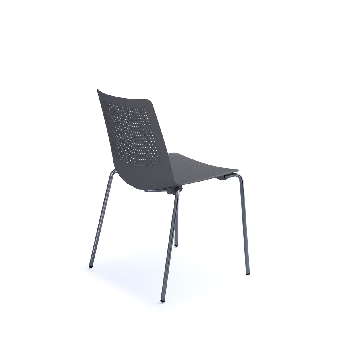 Harmony multi-purpose chair with chrome 4 leg frame - grey - view 3