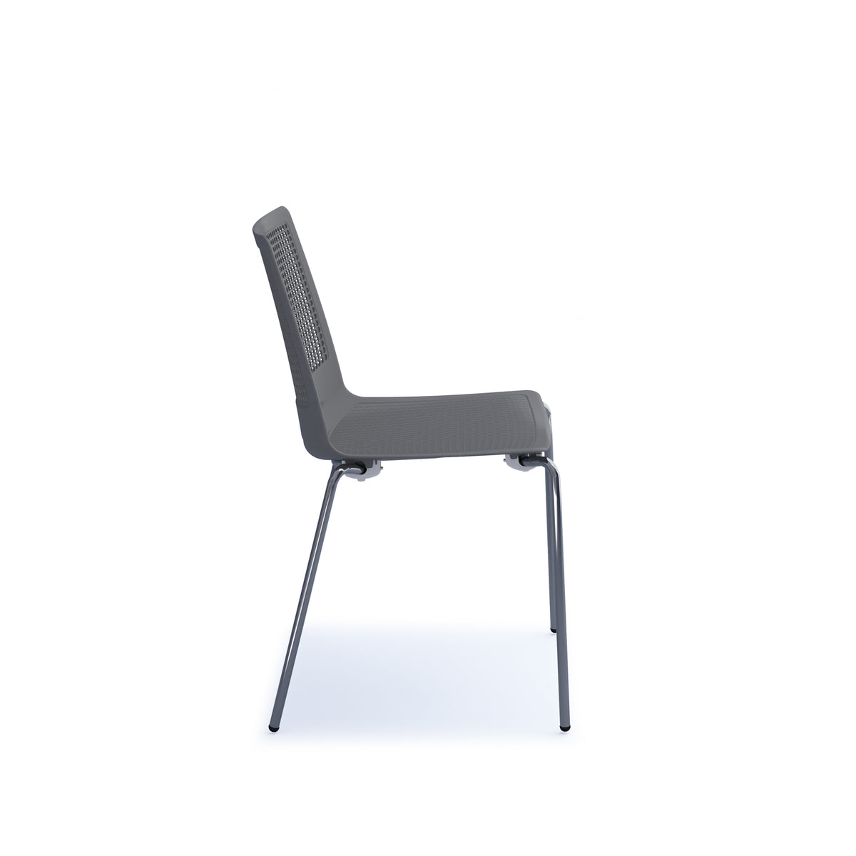 Harmony multi-purpose chair with chrome 4 leg frame - grey - view 2