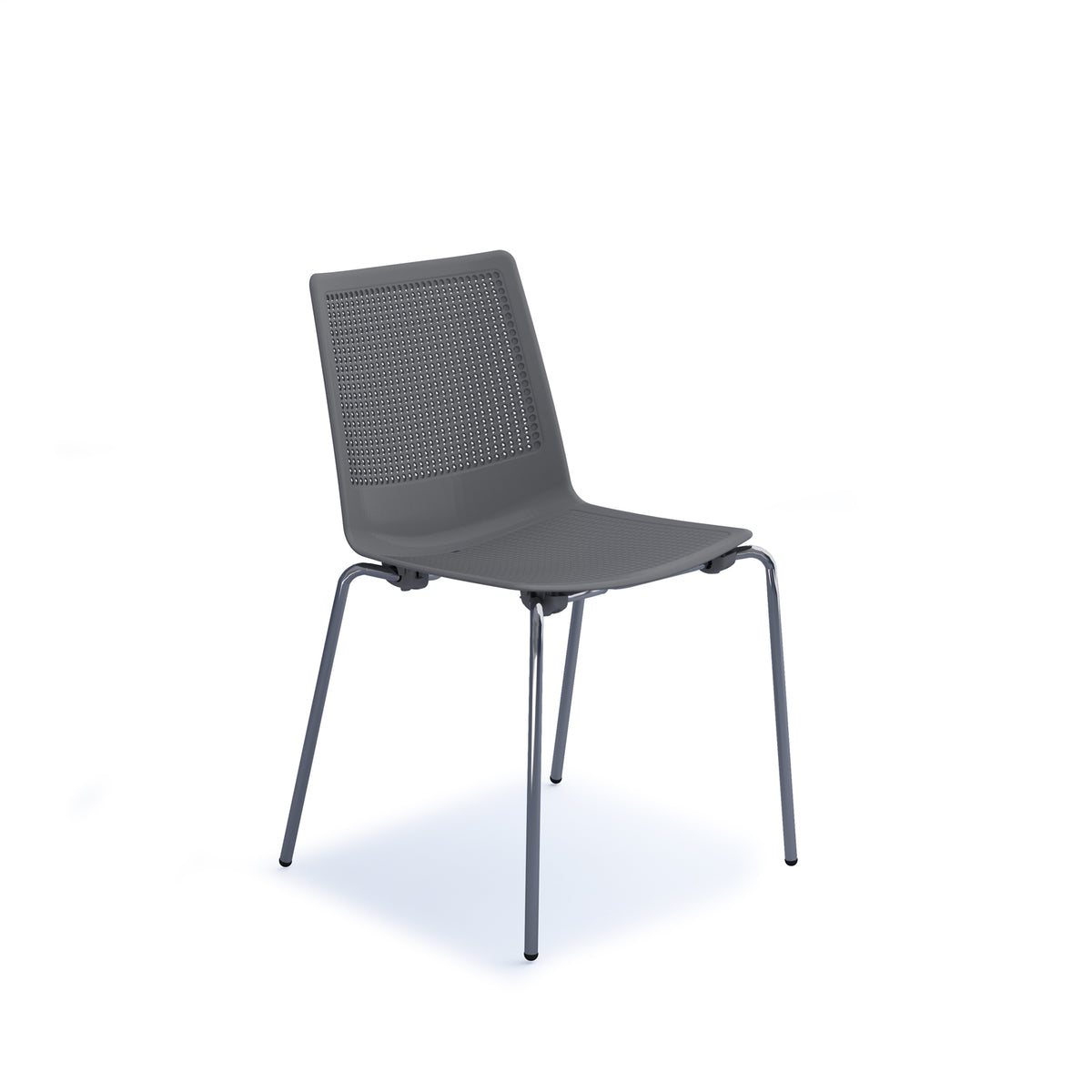 Harmony multi-purpose chair with chrome 4 leg frame - grey - view 1