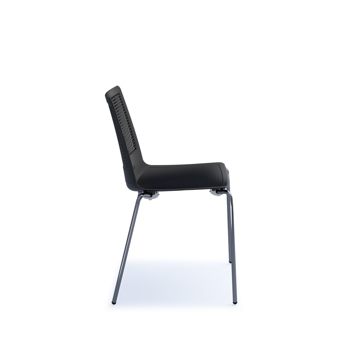 Harmony multi-purpose chair with chrome 4 leg frame - black - view 2