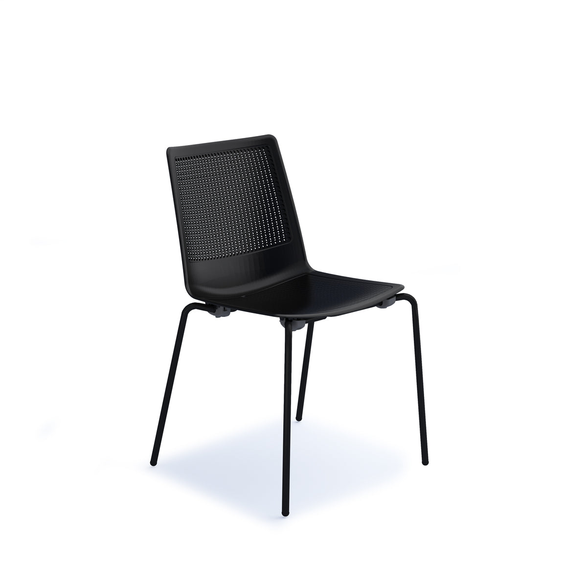 Harmony multi-purpose chair with black 4 leg frame - black - view 1