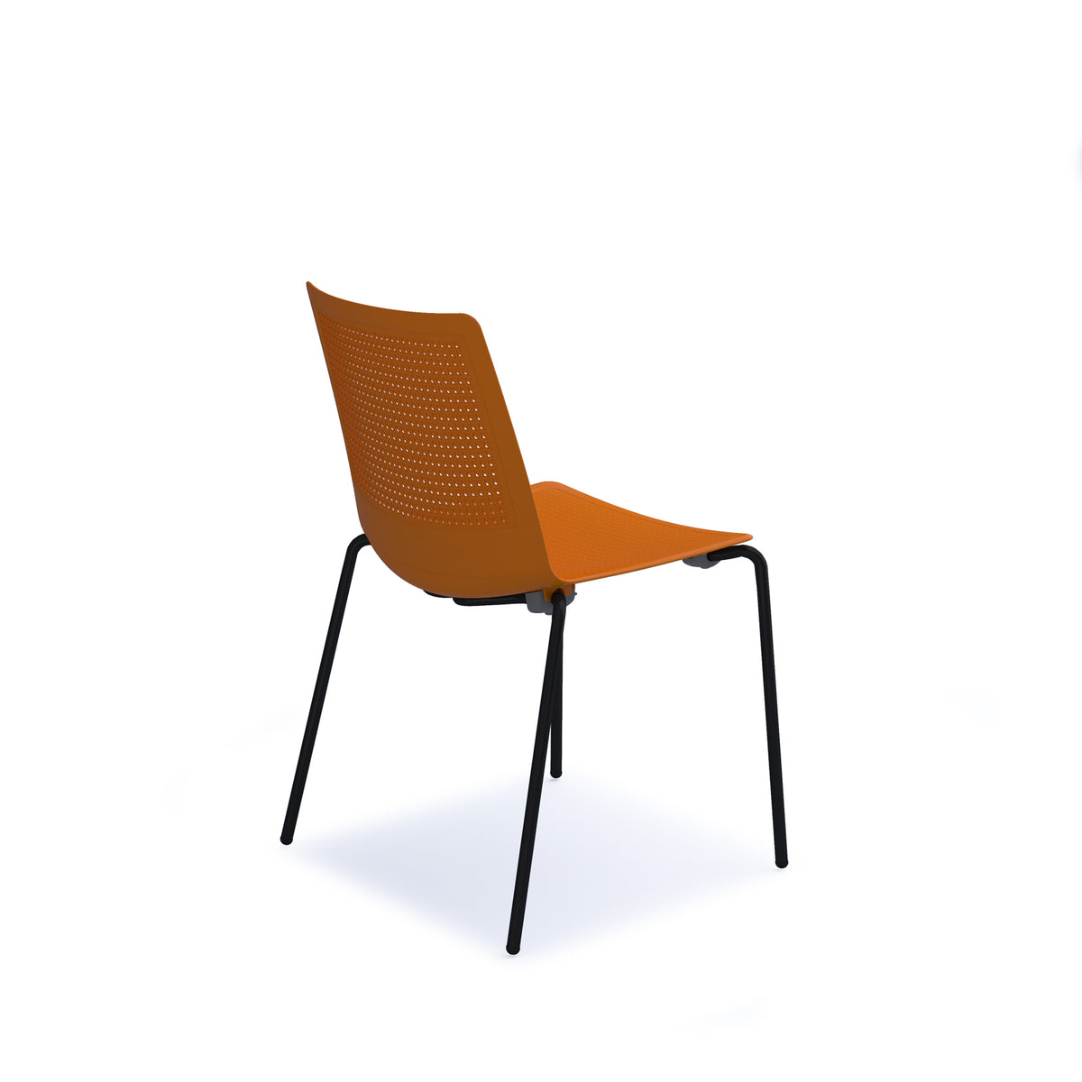Harmony multi-purpose chair with black 4 leg frame - orange - view 3