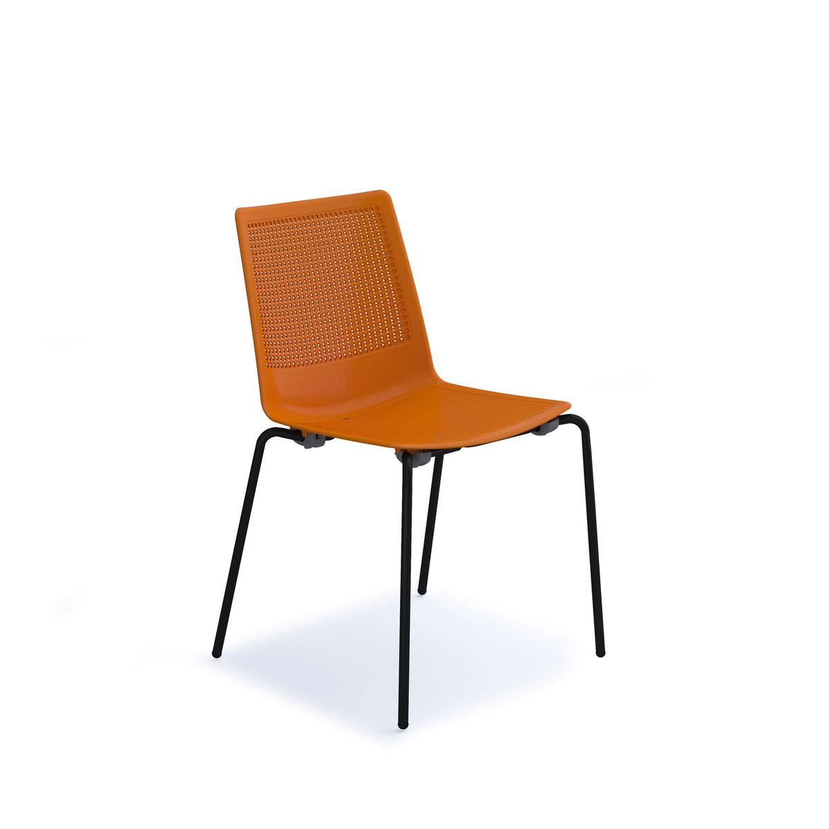 Harmony multi-purpose chair with black 4 leg frame - orange - view 1