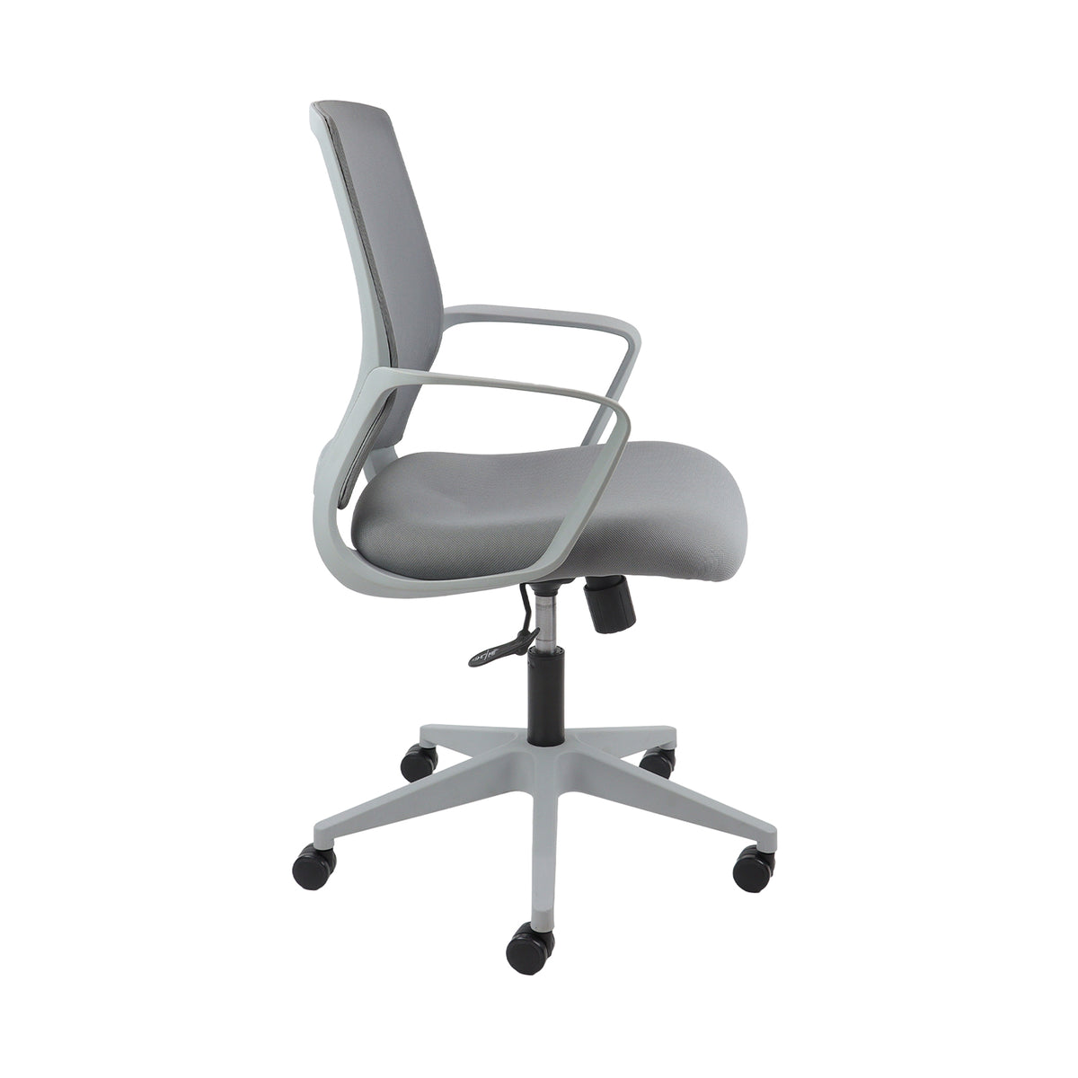 Jonas grey mesh back operator chair with grey fabric seat and grey base - view 2