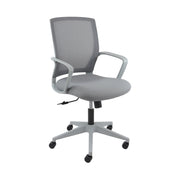 Jonas grey mesh back operator chair with grey fabric seat and grey base - view 1
