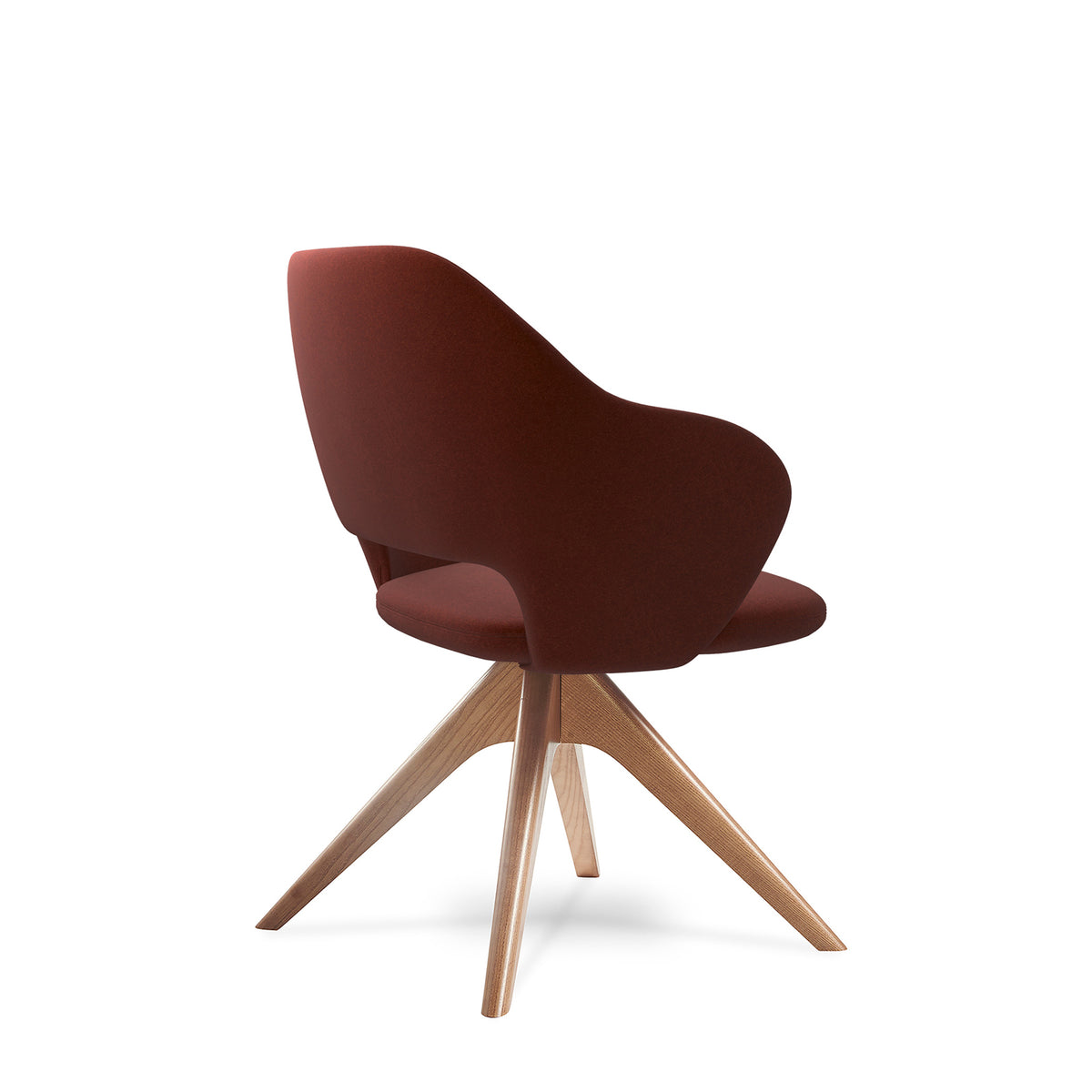 Jude single seater lounge chair with pyramid oak legs - view 3