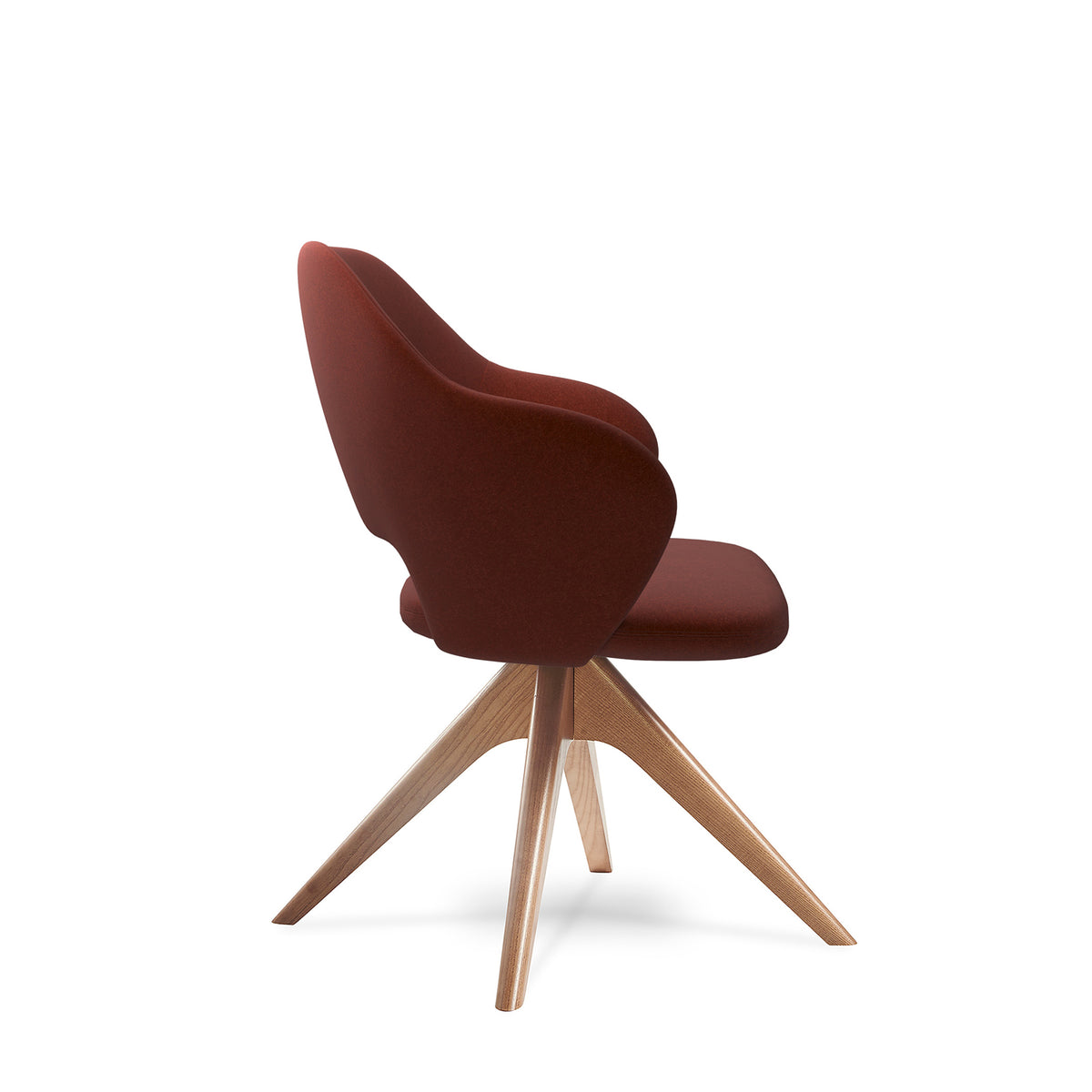 Jude single seater lounge chair with pyramid oak legs - view 2