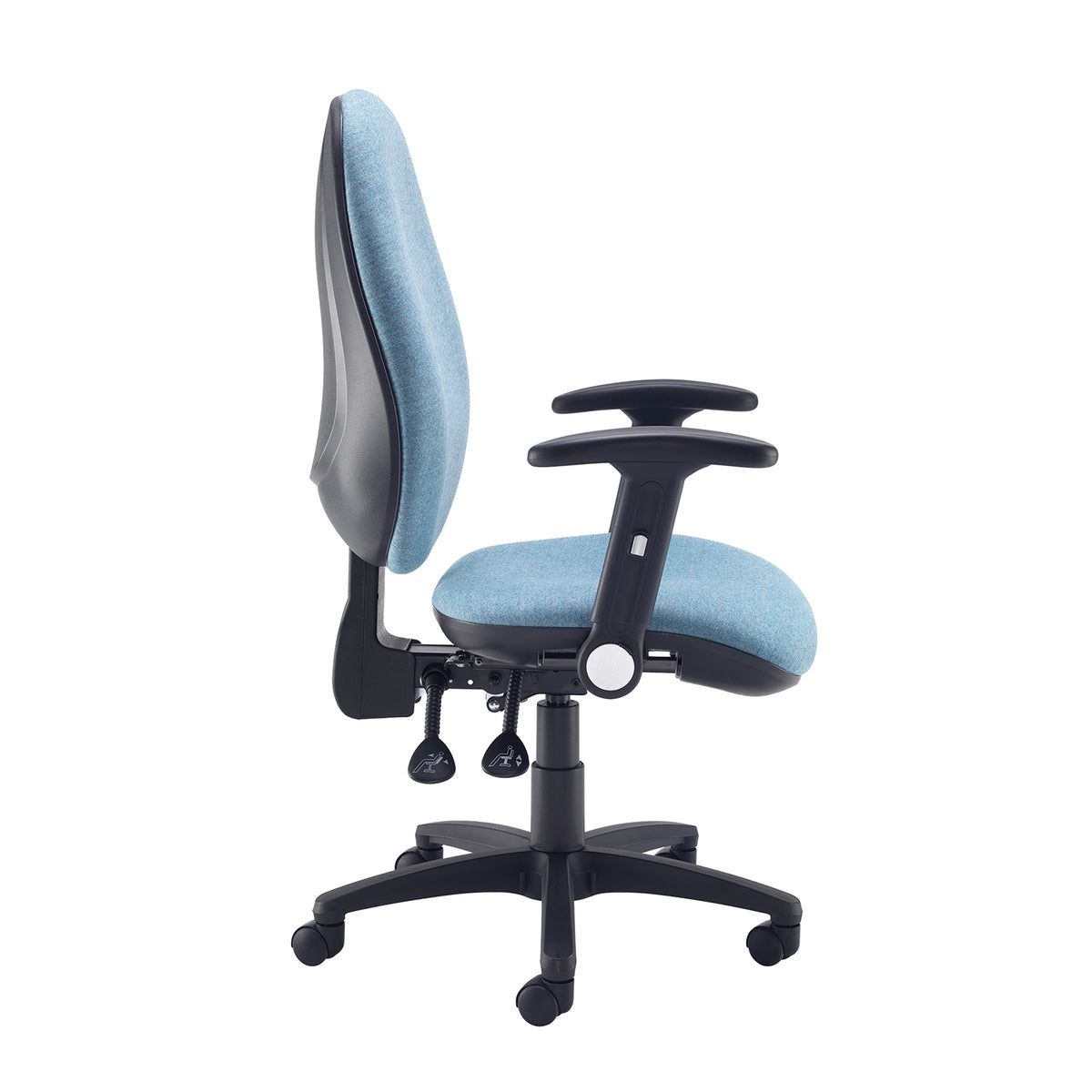 Jota XXL fabric back operator chair with folding arms - made to order - view 2