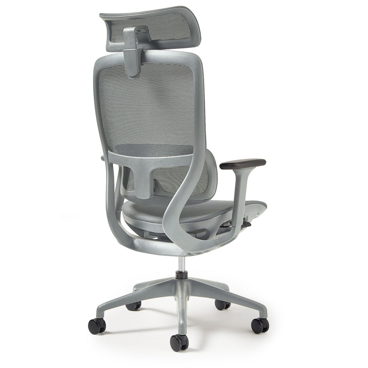 Kara high back exec mesh task chair in grey - view 2