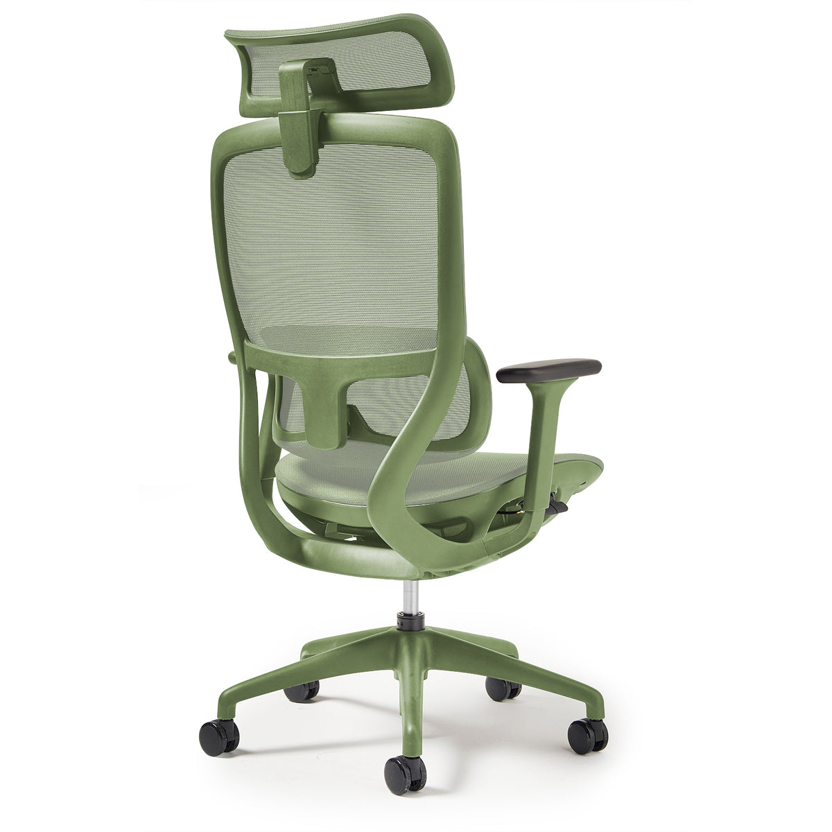 Kara high back exec mesh task chair in green - view 2