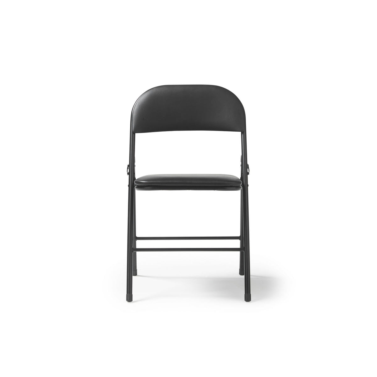 Kava steel folding chair with soft padded PVC seat and back - 4 Units per box - Black - view 2