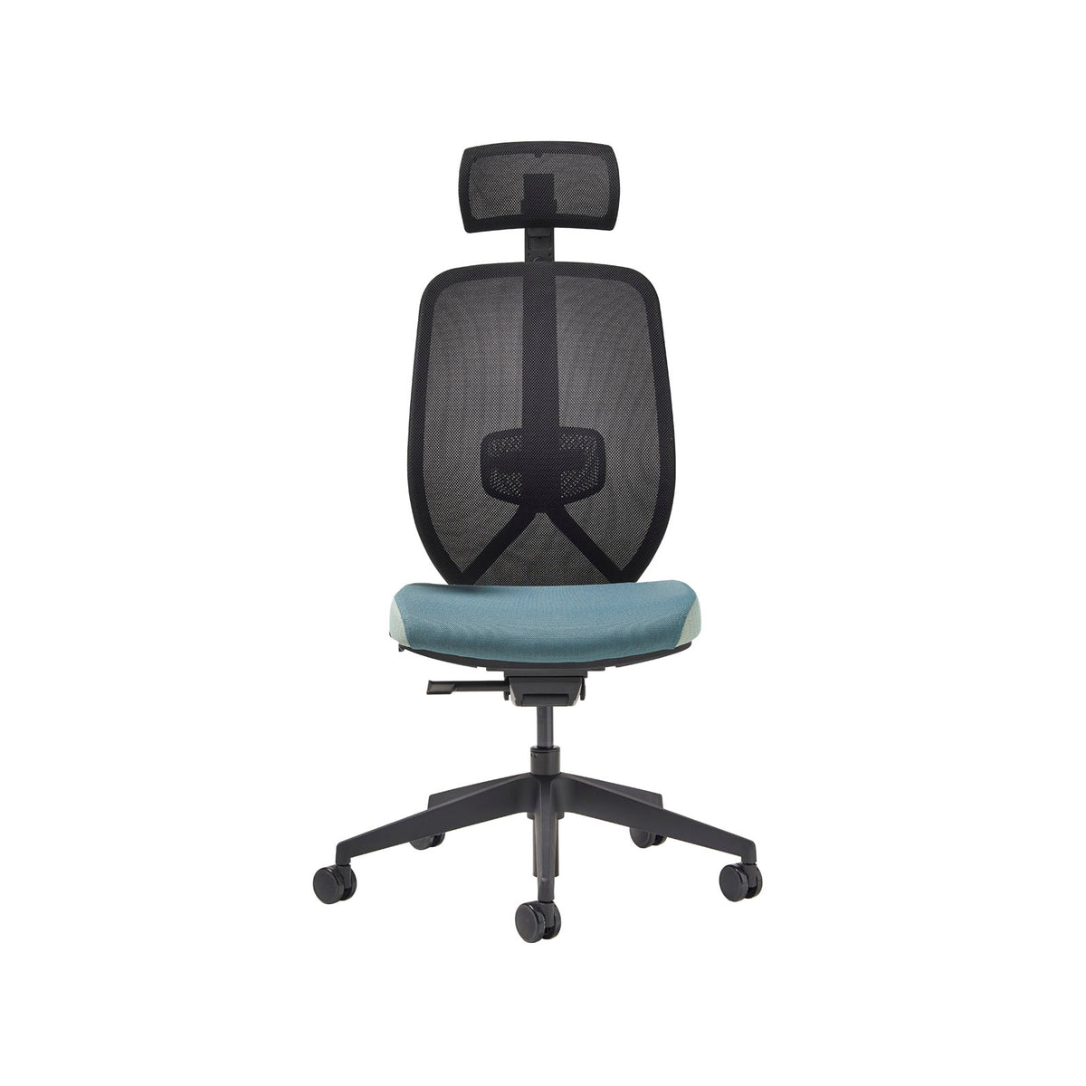 Kura mesh task chair with integrated seat adjustment, lumbar height and depth adjustment and synchronised mechanism with adjustable head rest - made to order - view 3