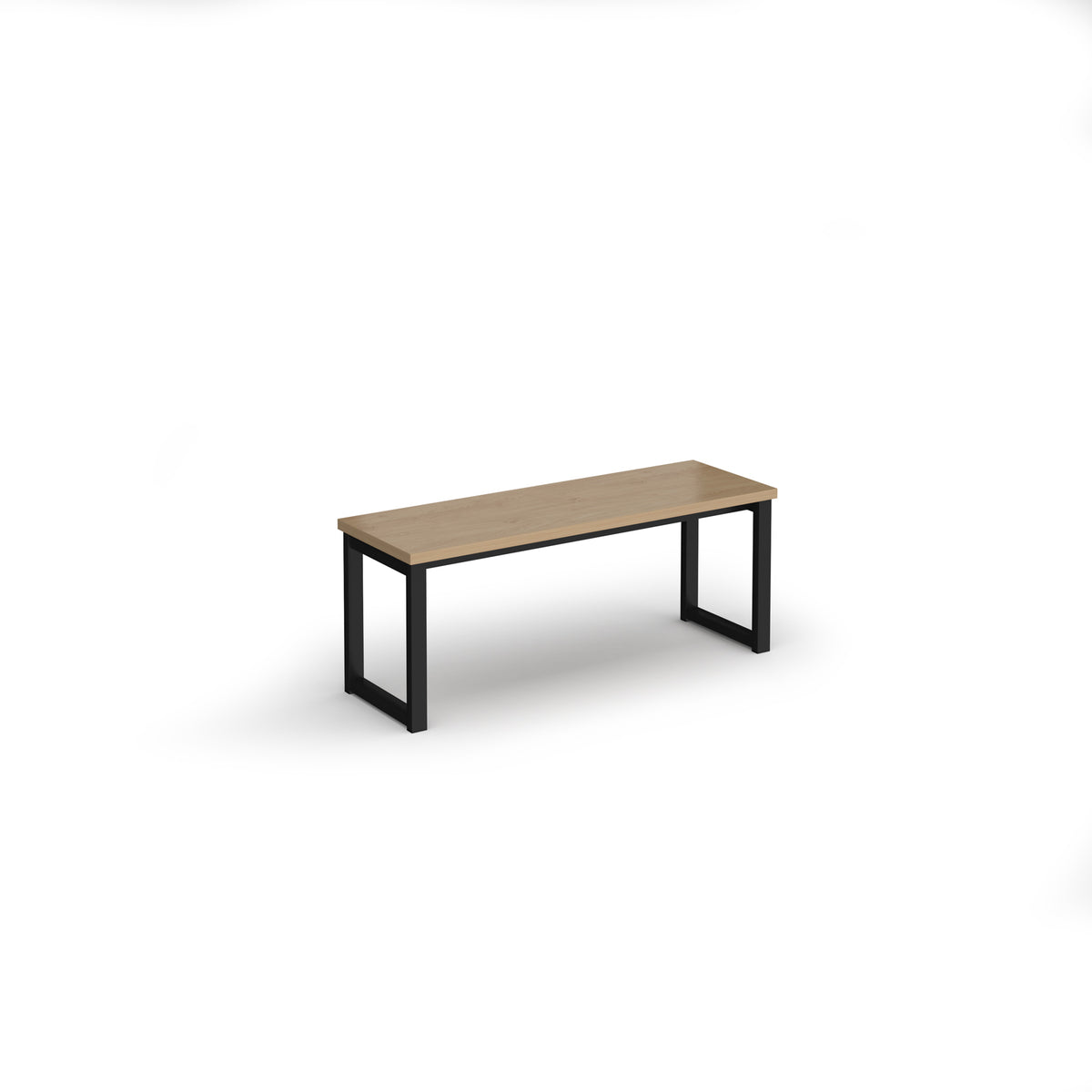 Otto benching solution low bench 1050mm wide - black frame, Kendal Oak Top - view 1