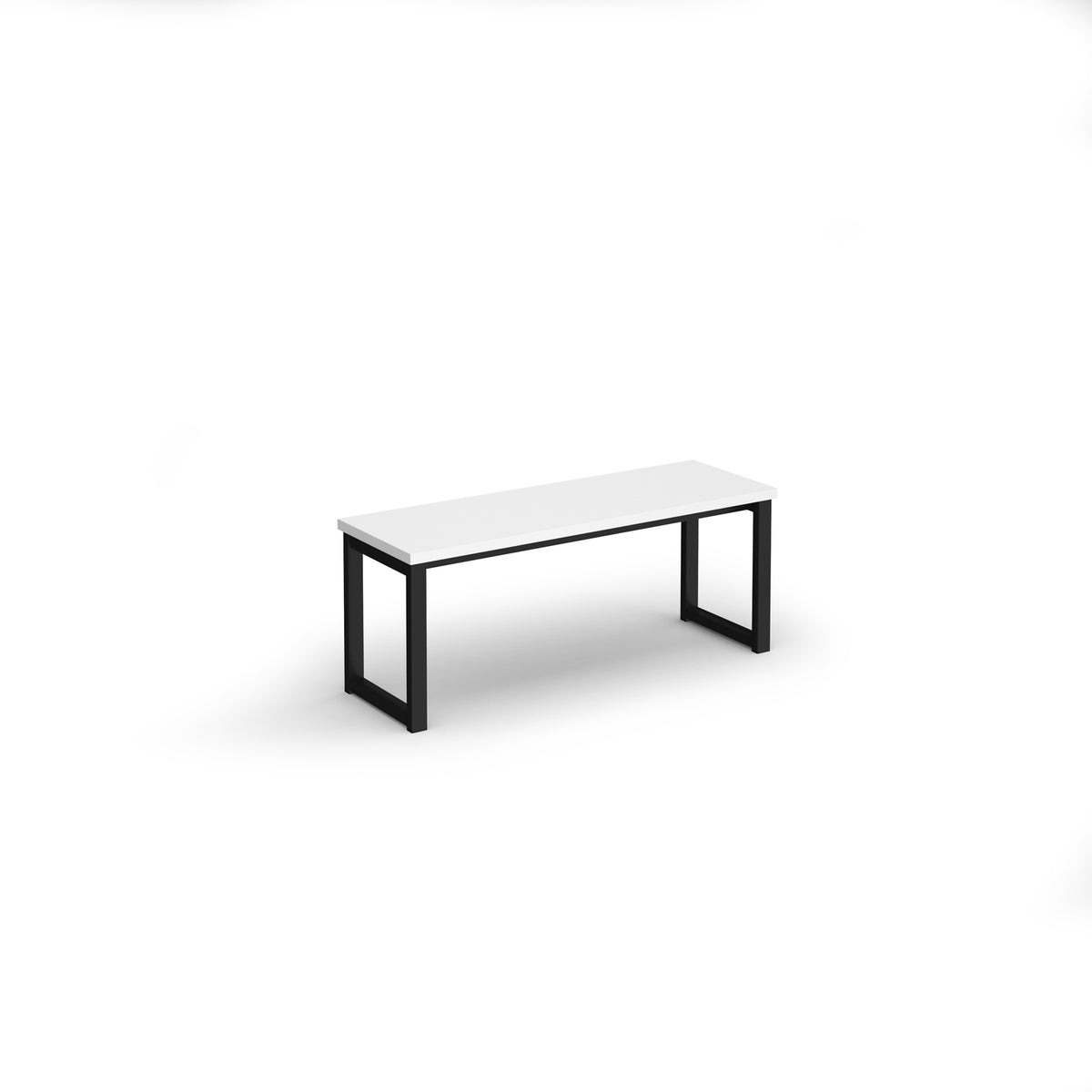 Otto benching solution low bench 1050mm wide - black frame, White Top - view 1