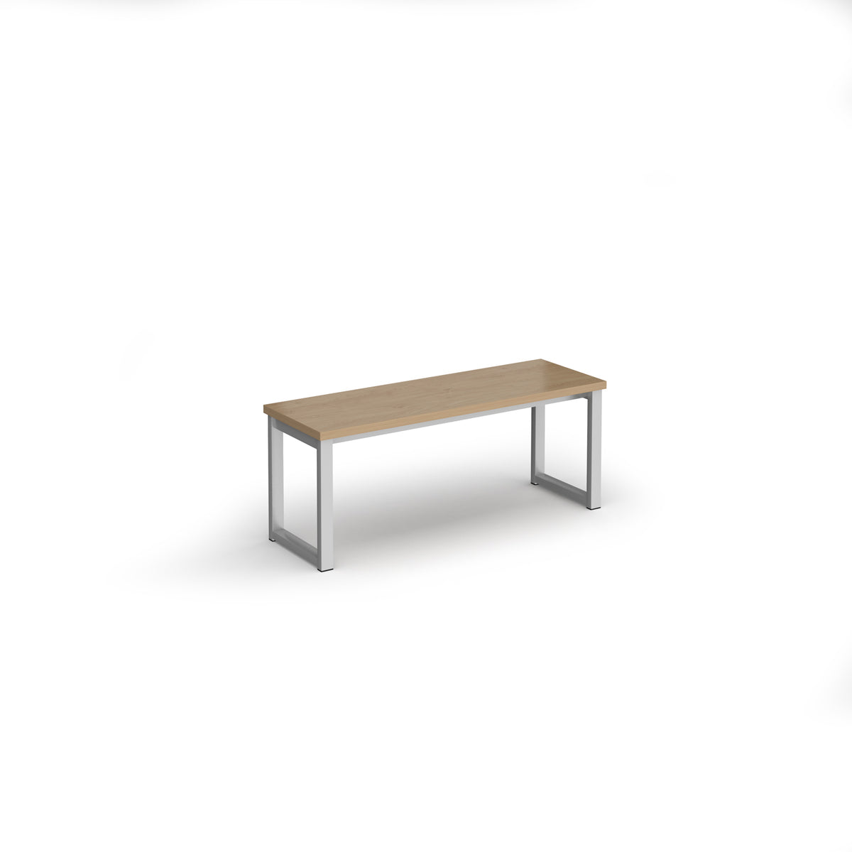 Otto benching solution low bench 1050mm wide - silver frame, Kendal Oak Top - view 1