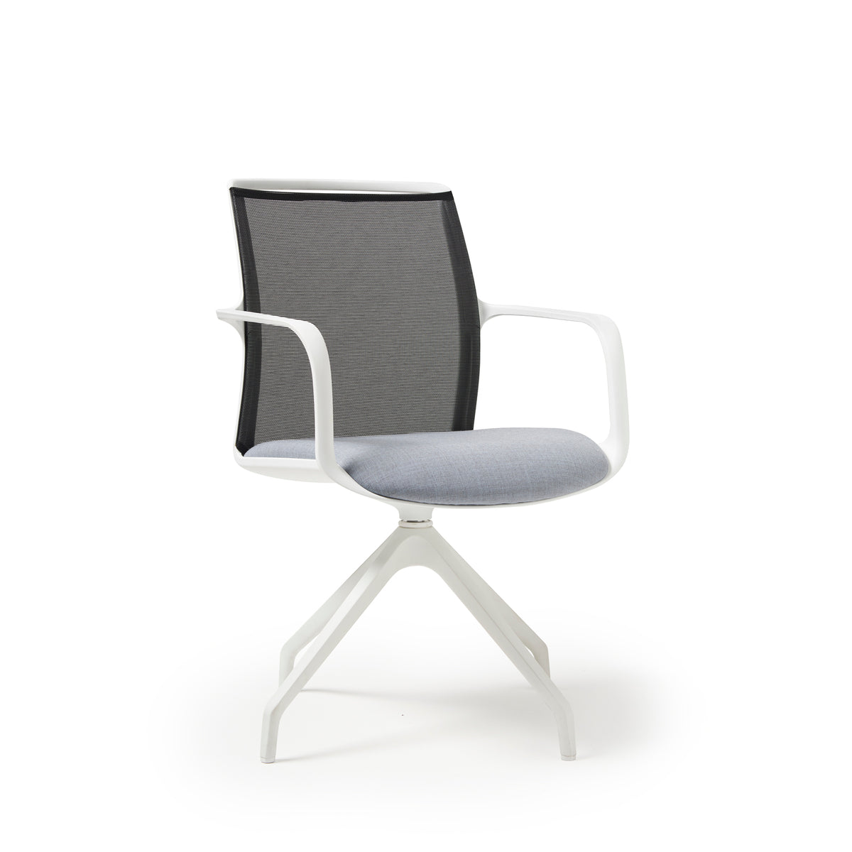 Lacey Meeting Chair - Pyramidal Base - White - view 1