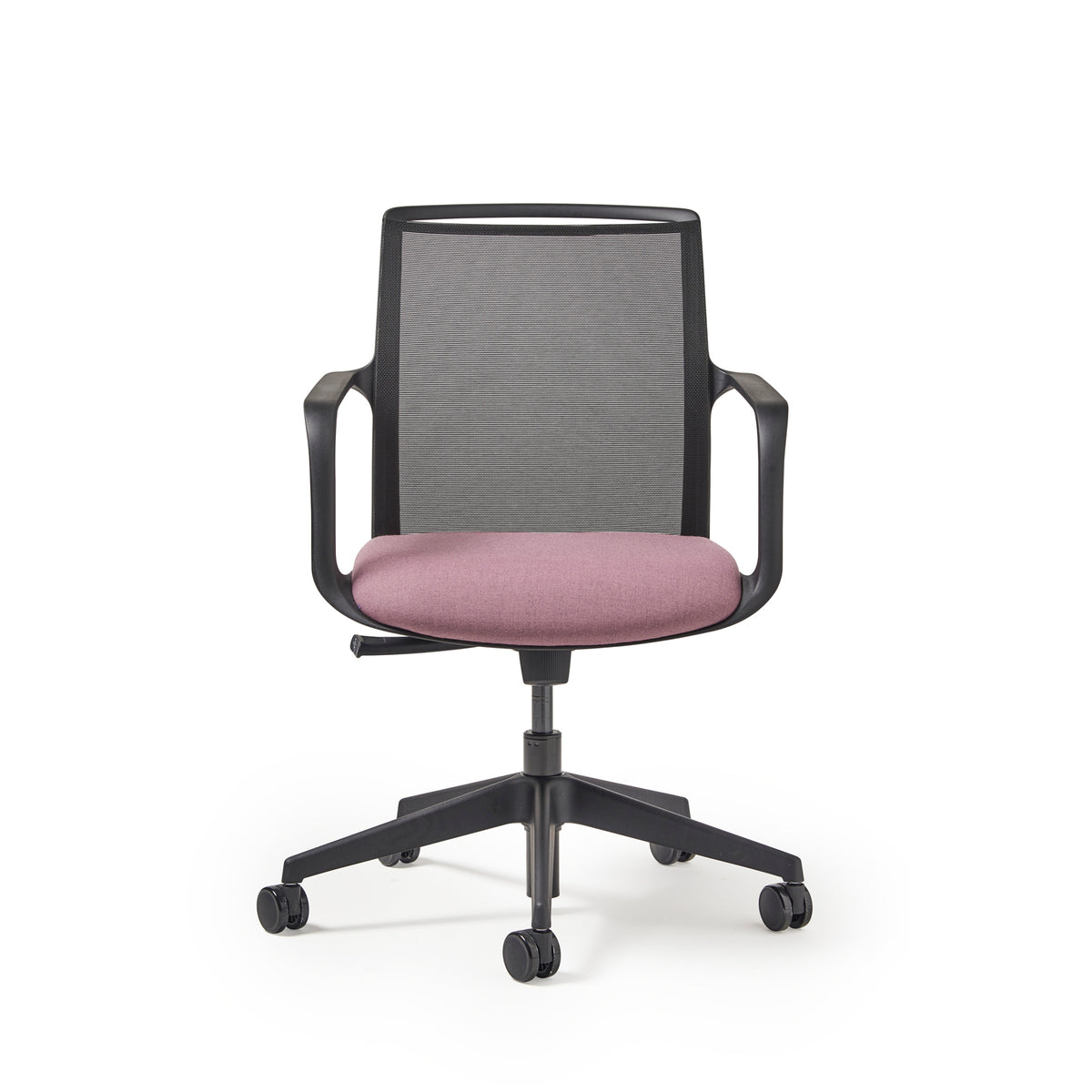 Lacey Meeting Chair - 5-Star Swivel Base - Black - view 2
