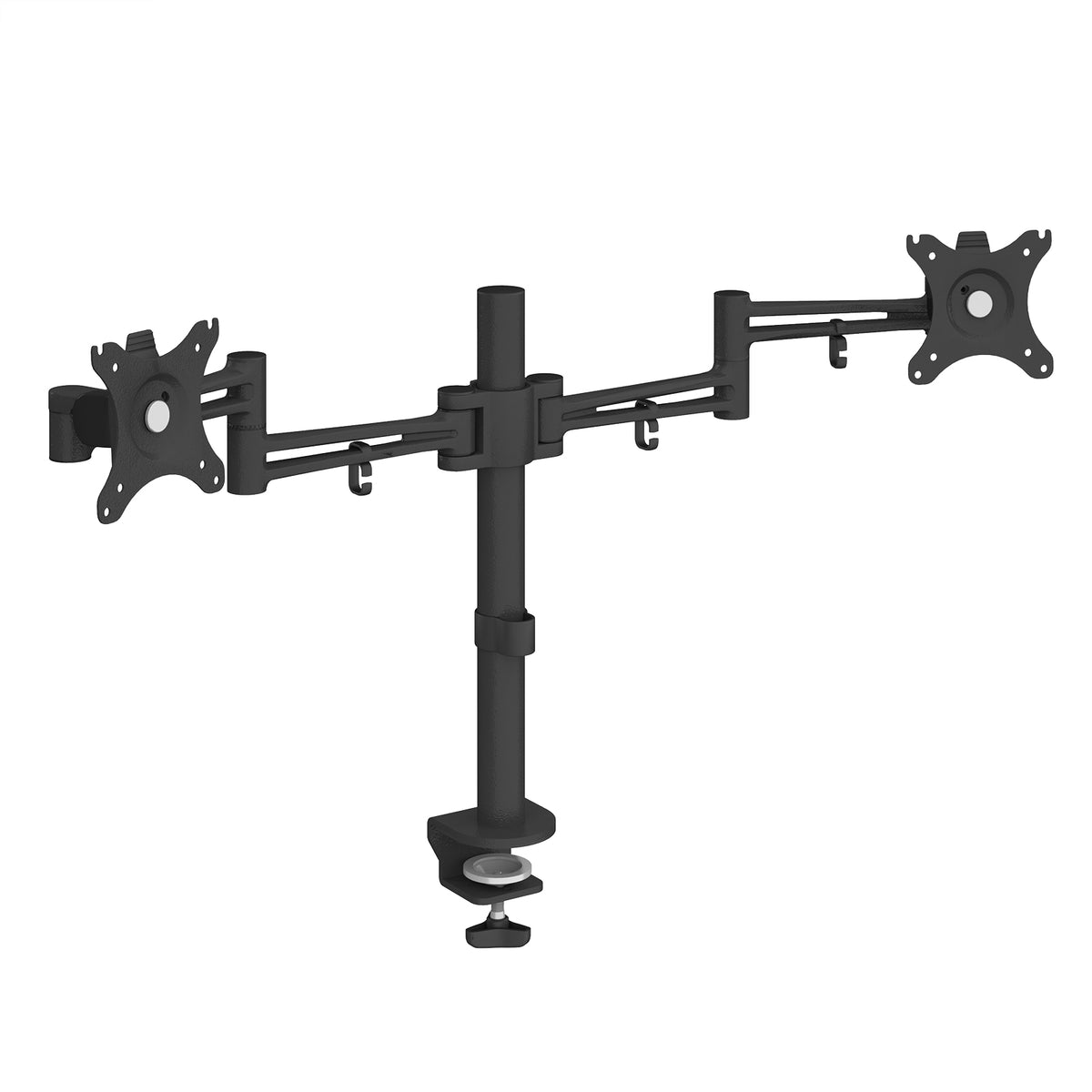 Luna double flat screen monitor arm - black - view 1