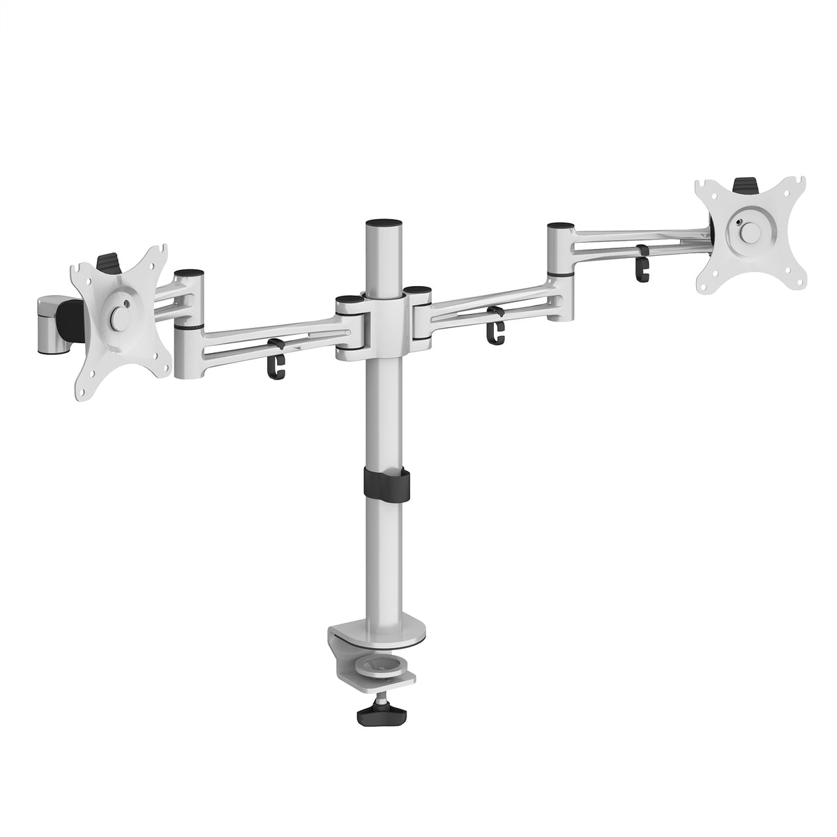 Luna double flat screen monitor arm - silver - view 1
