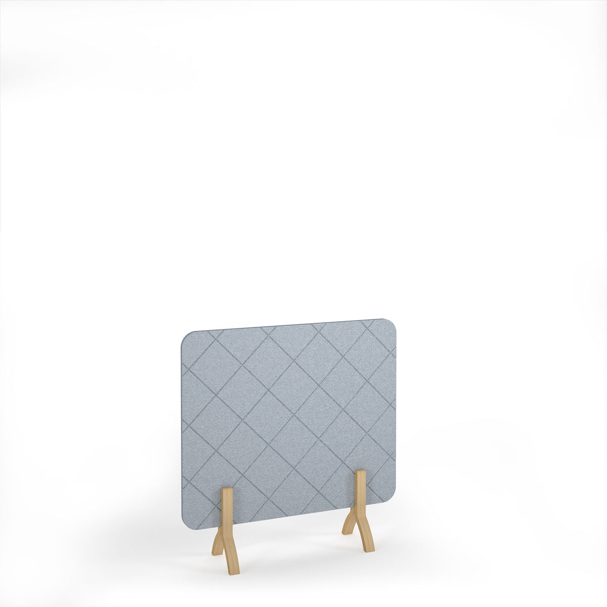 Lattice Acoustic Floor Standing Screen Wooden Legs 1200w 1200h - Dark Silver Grey - view 1 (lfsc1200-wf-lg.jpg)