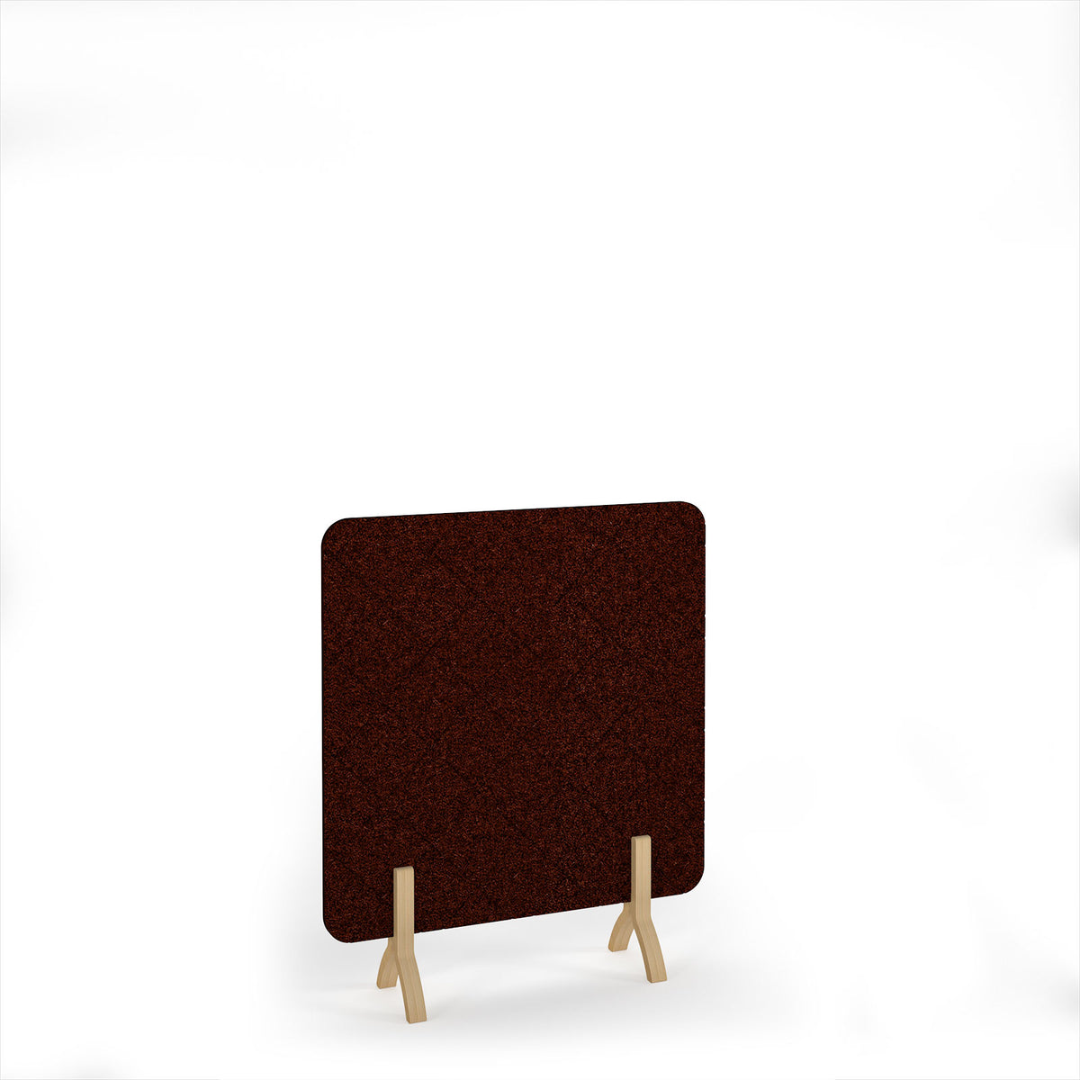 Lattice Acoustic Floor Standing Screen Wooden Legs 1200w 1400h - Maroon - view 1