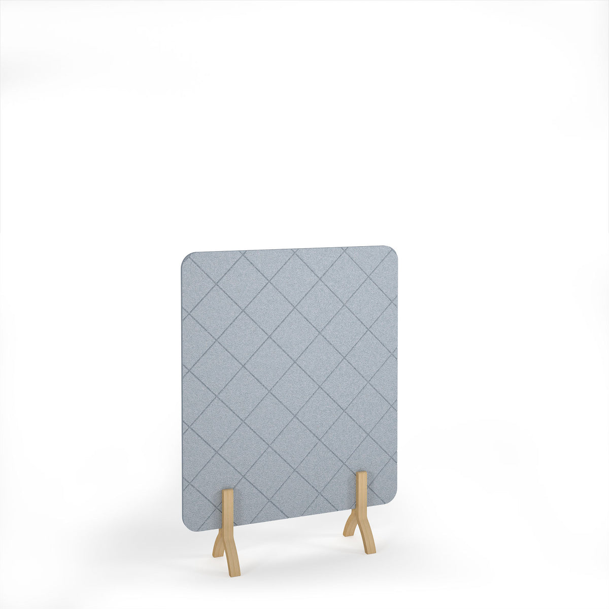 Lattice Acoustic Floor Standing Screen Wooden Legs 1200w 1600h - Dark Silver Grey - view 1 (lfsc1600-wf-lg.jpg)