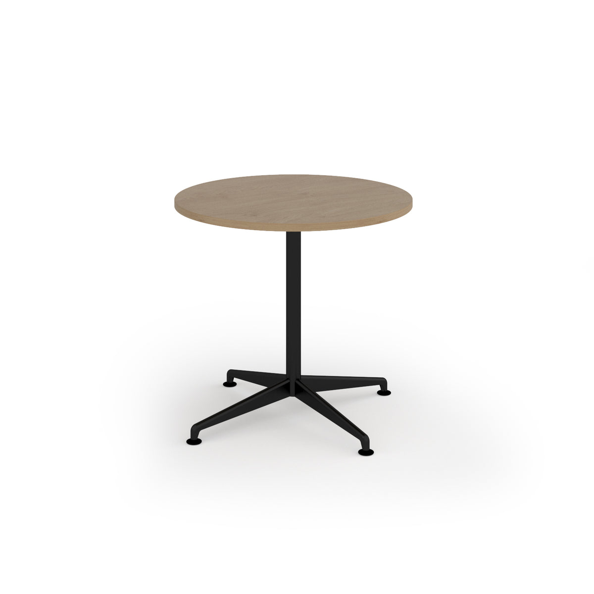 Loft circular dining table 800dia black frame Kendal Oak Top - view 1