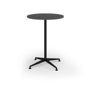 Loft circular poseur table 800dia black frame onyx grey top - view 1