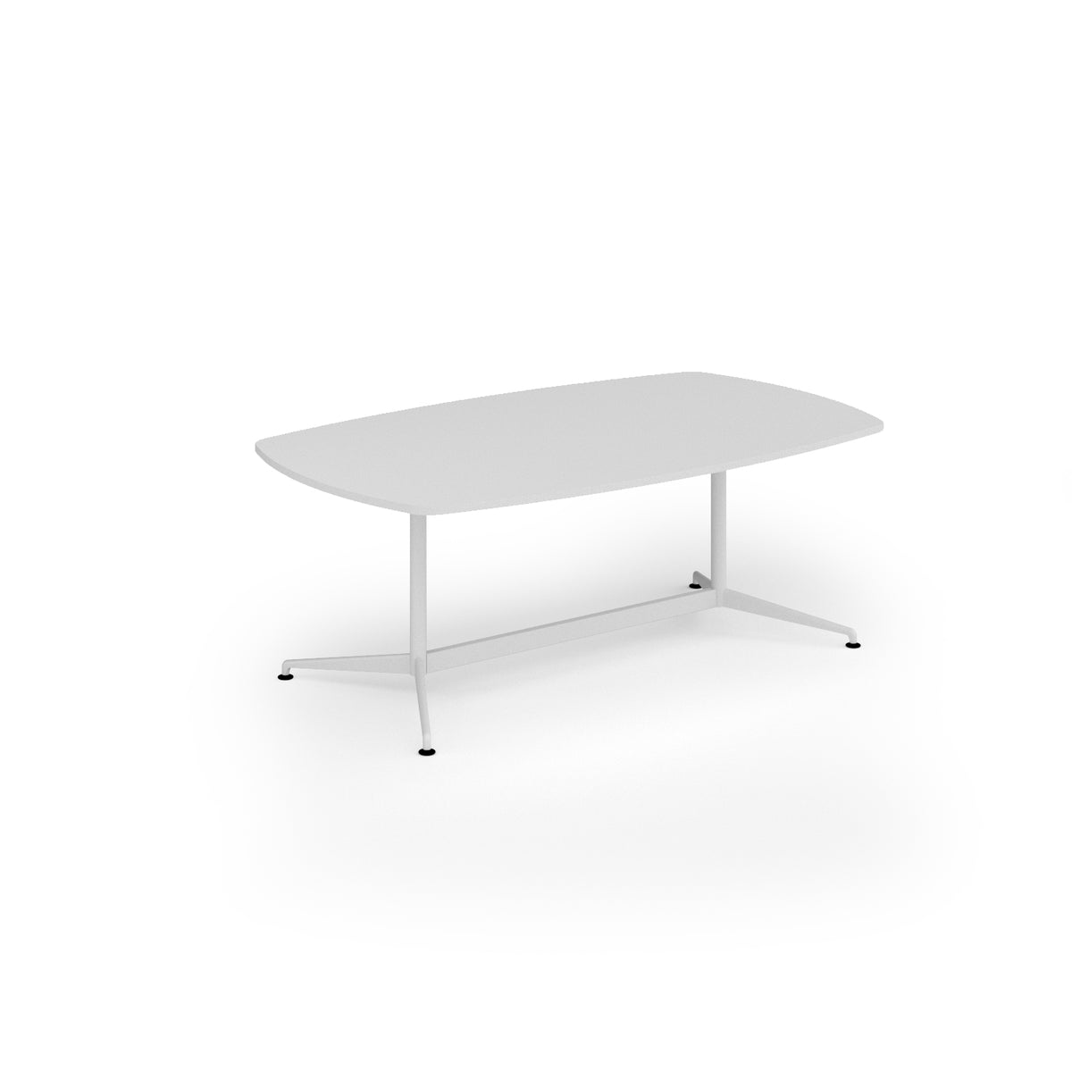 Loft barrel table 2000w x 1200d white frame and White Top - view 1