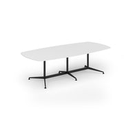 Loft barrel table 2600w x 1200d black frame and White Top - view 1