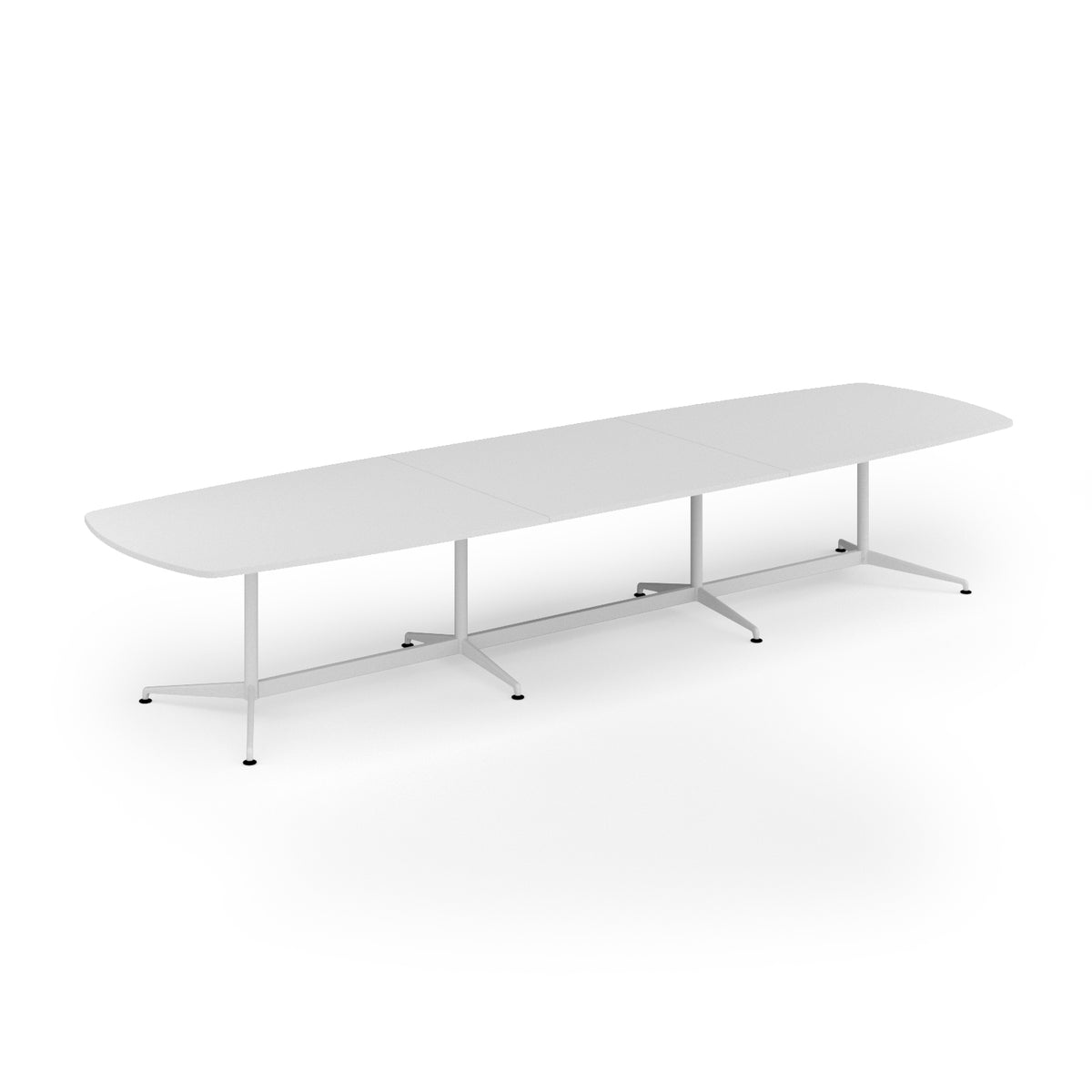 Loft barrel table 4200w x 1200d white frame and White Top - view 1