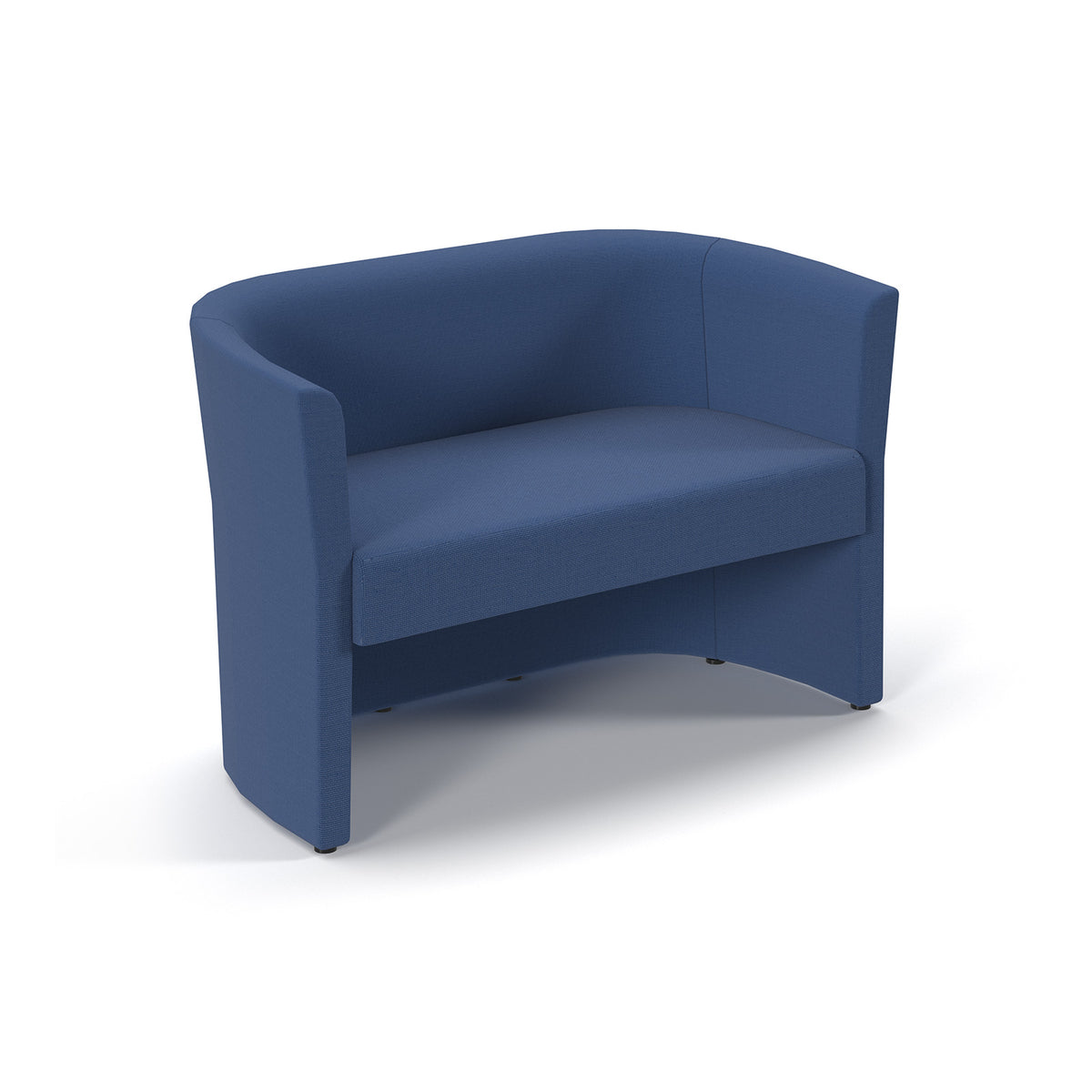 Luxe fabric double tub chair in Cobalt Blue - view 1