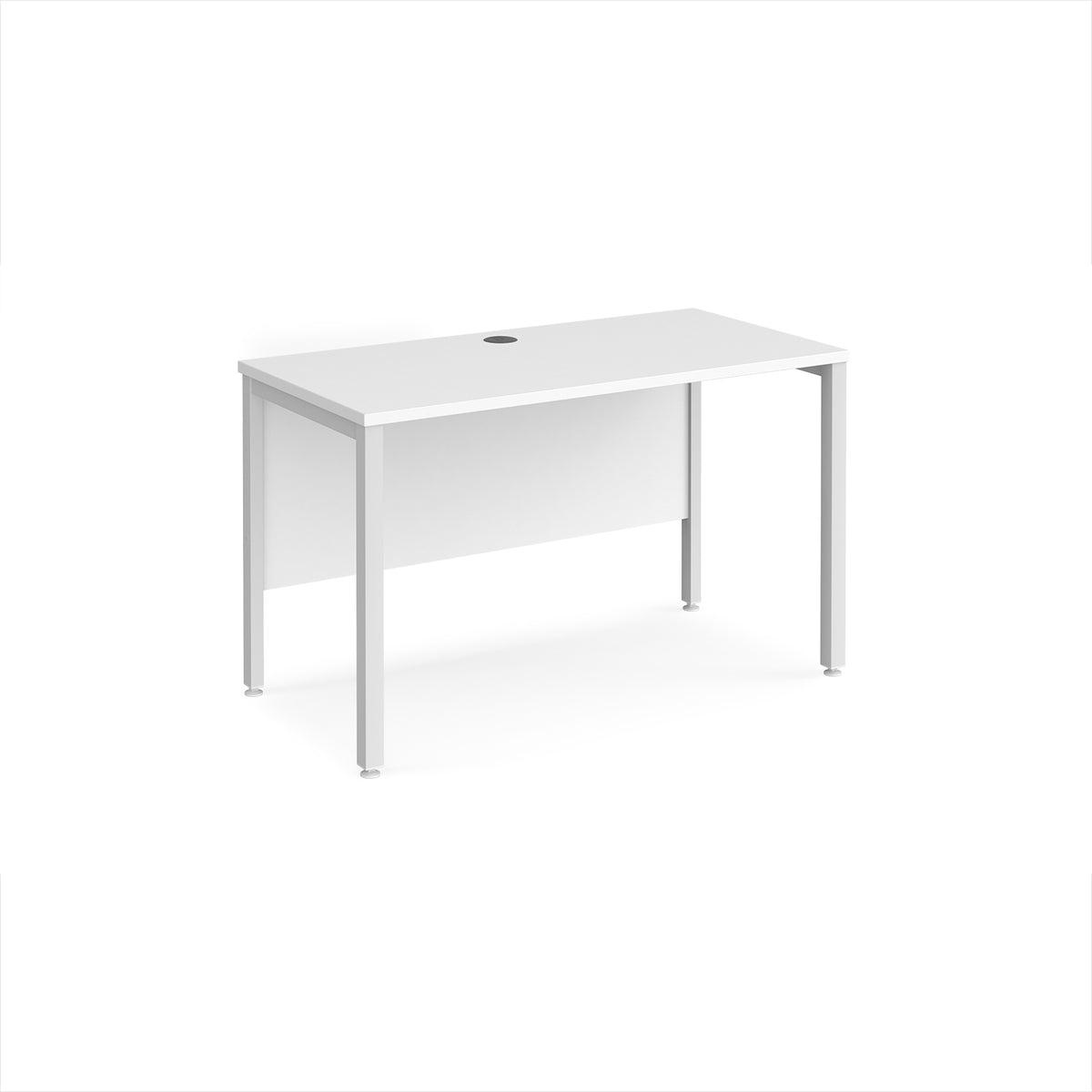 Maestro 25 straight desk 1200mm x 600mm - white bench leg frame, White Top - view 1