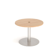 Monza circular dining table 800mm with central circular cutout 80mm - Beech - view 1