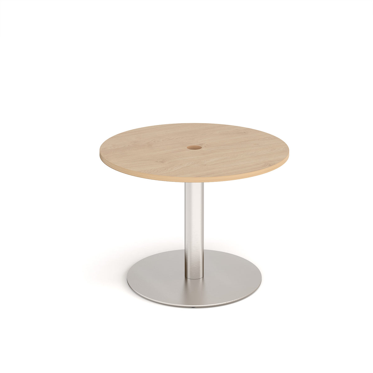 Monza circular dining table 800mm with central circular cutout 80mm - Kendal oak - view 1