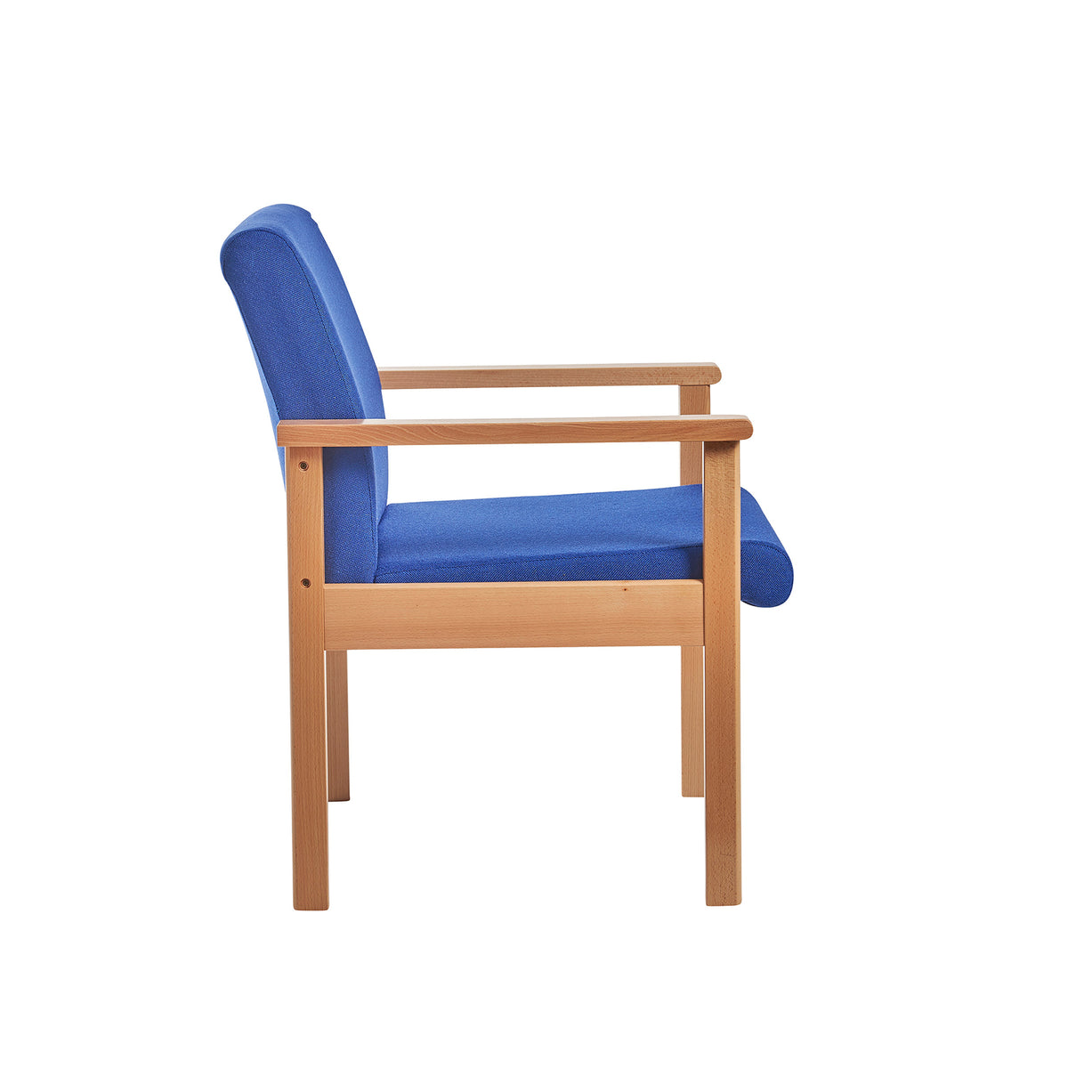 Meavy modular Beech wooden frame single chair with arms 570mm wide - made to order - view 2
